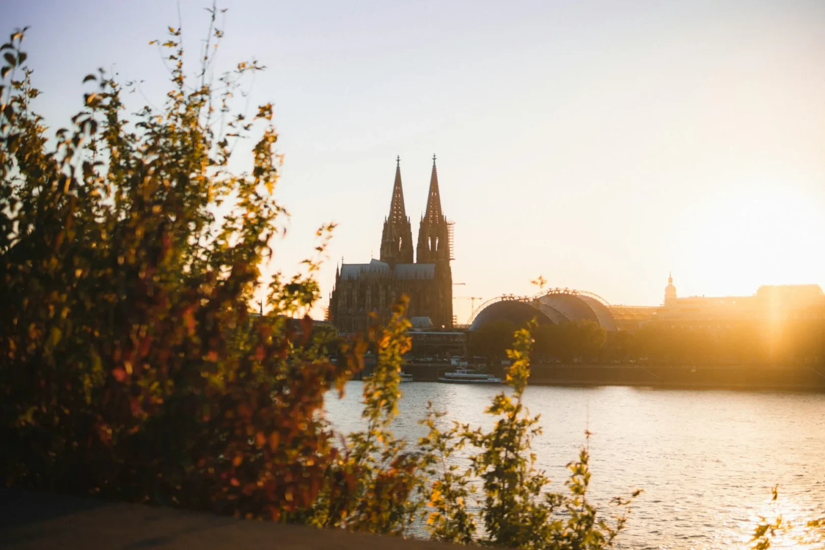 sicht über den rhein auf den kölner dom auf klassenfahrt nach köln
